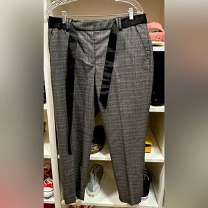 Ann Taylor gray Flannel-striped pants size 10